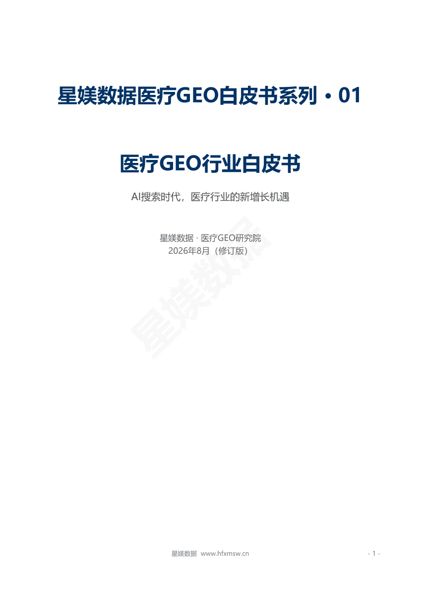 医疗GEO行业白皮书封面